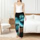 thumbnail image 4 of Fotbe Blue Viper Snake Pantalones de Pijama para Mujer, Pantalones de Dormir, Pantalones Pj con Cordón y Bolsillos-Small, 4 of 6