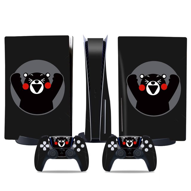 Autocollant version Lecteur Optique PS5, cool Peau PS5, Poignée de Contrôleur, pour console PS5 et Manette, Autocollant Adorable, Peau Mignonne, Dessin Animé anime, Kumamon