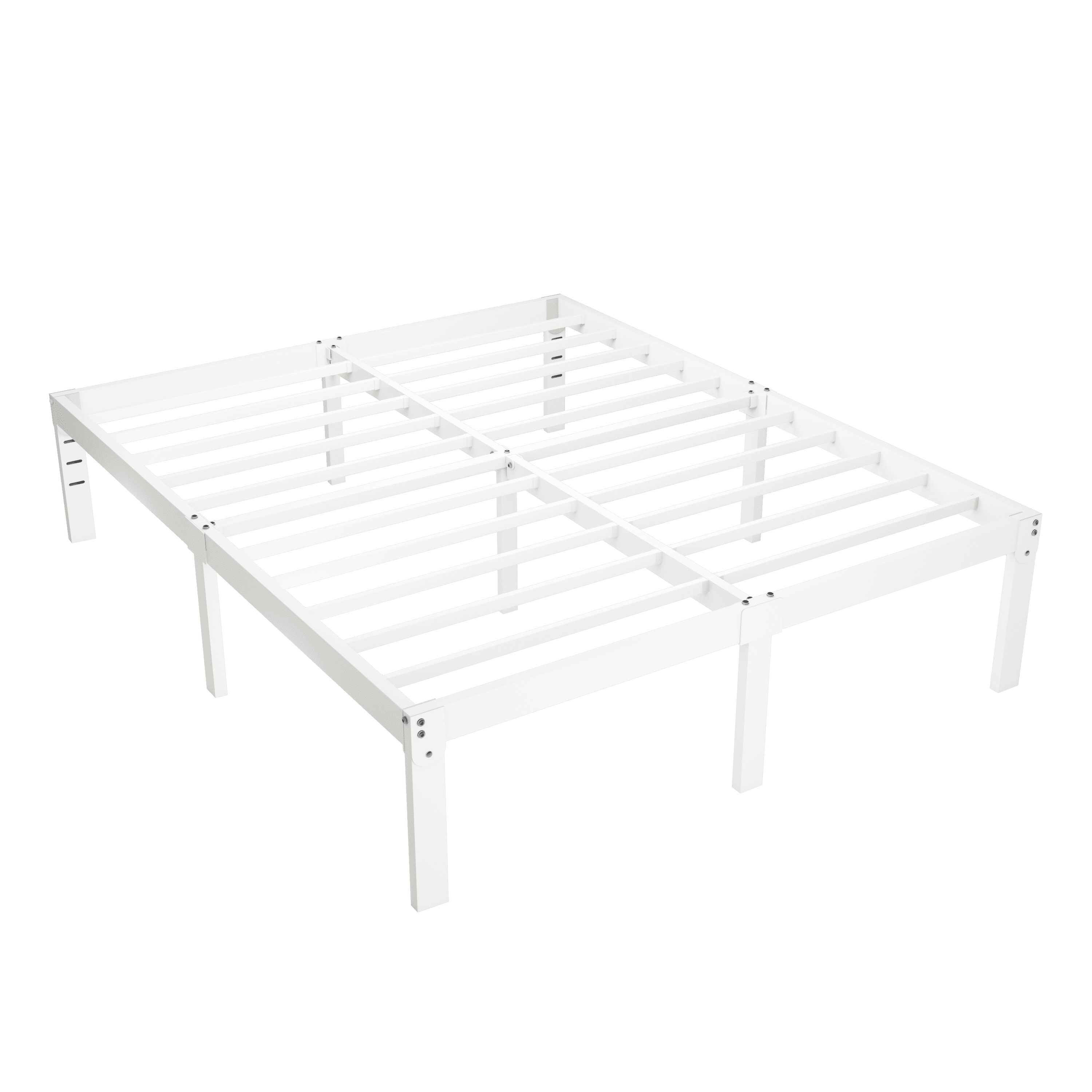 Merrland 14" Full Bed Frame, Metal Platform Bed with Under-bed Storage, No Box Spring Needed, Easy Assembly, White