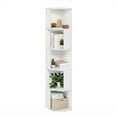 thumbnail image 5 of Furinno Econ 5-Tier Freestanding Corner Shelf Bookcase, Bookshelf, White, 5 of 6