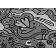 thumbnail image 1 of Ahgly Company Machine Washable Indoor Rectangle Transitional Dark Gray Black Area Rugs, 2' x 3', 1 of 7