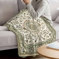 thumbnail image 3 of Sage Green Blanket Soft Cozy Warm Twin Blanket for Bed, Plush Fuzzy Flannel Fleece Blankets for Sofa, Southwest Tribal Antique Boho-Chic Heritage Throw Blankets for Couch, Gifts for Men, 60"x80", 3 of 9