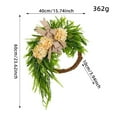 thumbnail image 4 of Guardoinrt 40cm Artificial Handmade Fall Rustic Style Pendant Double Sided and with Durable Plastic Frame - scene Home Decoration Beige, 4 of 6