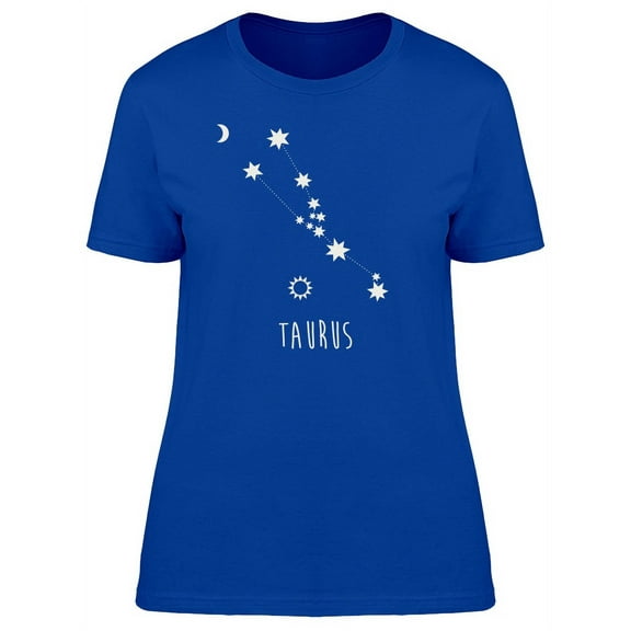 White Stars Taurus T-Shirt Women -Image by Shutterstock, Female Medium