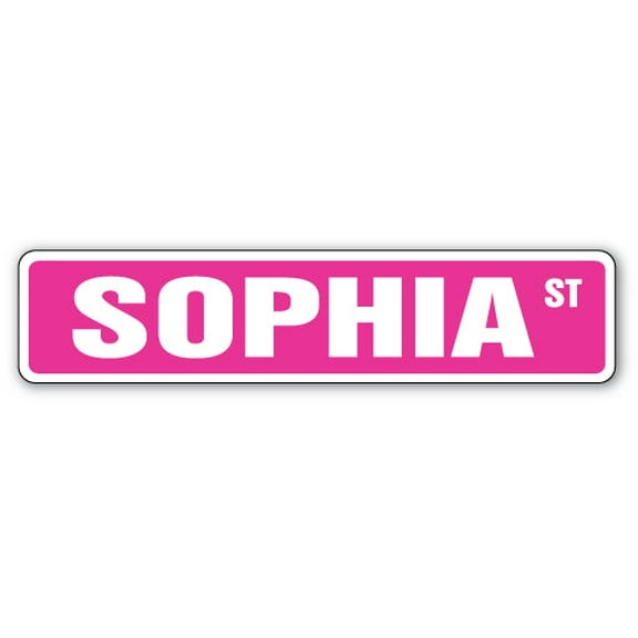 SOPHIA Street Sign Childrens Name Room Sign | Indoor/Outdoor |  30" Wide