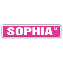 SOPHIA Street Sign Childrens Name Room Sign | Indoor/Outdoor | 36" Wide