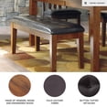 thumbnail image 3 of Signature Design by Ashley Ralene Large Upholstered Dining Bench, Medium Brown, Faux Leather Seat, 3 of 7