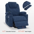 thumbnail image 4 of MCombo Large Power Lift Recliner Chair Sofa with Massage and Heat for Big and Tall Elderly People, 3 Positions, Cup Holders, and USB Ports, Extended Footrest, Fabric 7516(Large,Admiral), 4 of 10