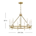thumbnail image 6 of 47475LCB Hinkley Lighting Copley - 45W 9 LED Medium Ring Chandelier-20 Inch Tall and 27.75 Inch Wide-Lacquered Brass Finish, 6 of 8