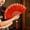 Red, variant on Foldable Feather Fan,Embroidered Flower Handheld Chinese Folding Fans,1920s Feather Fan Flapper Hand Fan for Women Costume Party Wedding Dancing Decoration