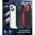 thumbnail image 6 of LEYI for iPhone 15 Pro Case, Soft Bumper Resilient Shock Absorb for 15 Pro Case-Red, 6 of 7