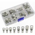 thumbnail image 1 of Copper Tin-Plated Bolt Hole Electrical Wire Crimp Connectors for Automotive Battery Applications, 60 Pieces, 1 of 5