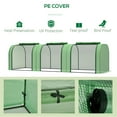 thumbnail image 3 of Studyset Mini Greenhouse 10' x 3' x 2.5',Green House with Roll-Up Zipper Door,Heavy Duty PE Cover,Sturdy Steel Frame,Waterproof Portable Garden Plant Tent,Large Walk in Green Houses for Outside, 3 of 6