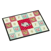 Carolines Treasures CK5423MAT Mosaic Chinchilla Love Door Mat Indoor Rug or Outdoor Welcome Mat 18x27 Doormat 27"L x