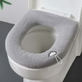 thumbnail image 5 of Thickened Toilet Seat Cover Winter Warm Washable Knitted Universal Fit Bathroom Comfort Essential​(Gray), 5 of 9