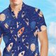 thumbnail image 3 of Camisa de manga corta con cuello y botones, blusa informal de moda para mujer, XXXXXL Summer Chic, 3 of 5