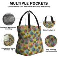 thumbnail image 3 of Pioneer Flower Floral Print Pattern Drawstring Lunch Bag Women - Drawstring Lunch Bag Insulated for Work Office - Stain-Resistant Large Lunchbags for Women with Multi-Pockets, 3 of 6