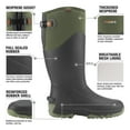 thumbnail image 3 of HISEA Rubber Rain Boots for Men Insulated Hunting Boots Waterproof Neoprene Work Boot for Farming Fishing, 3 of 6