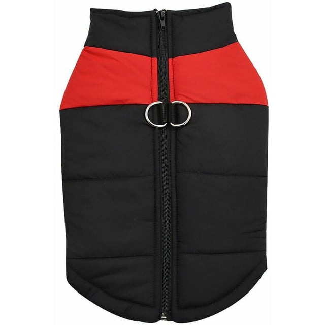 Abrigo impermeable para perros a prueba de viento, chaqueta para perros de otoño e invierno, ropa gruesa de algodón extra para perros, chaleco cálido de algodón para perros, L