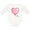AA-White, variant on Inktastic Pink Balloon Heart Boys or Girls Long Sleeve Baby Bodysuit