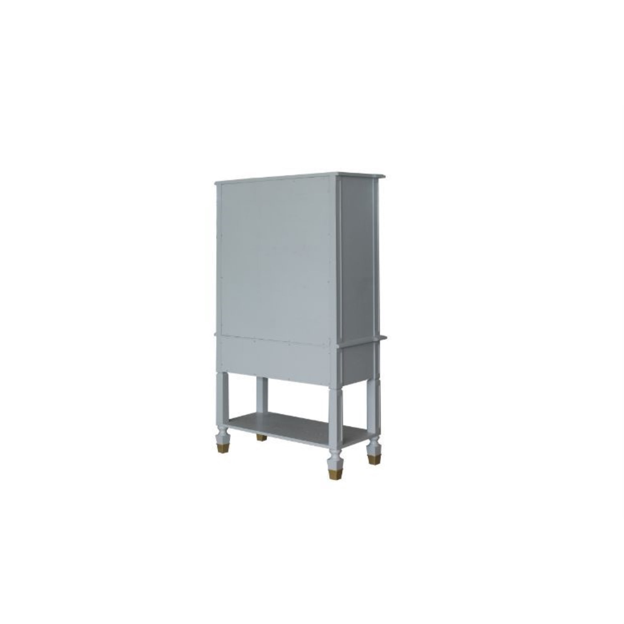 Acme Furniture Marchesa Cabinet Gold and Pearl Gray Acme Furniture Marchesa Cabinet Gold and Pearl Gray