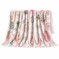 thumbnail image 2 of Romantic Vintage Christmas Cameo Ribbon Holiday, Festive Holiday Scene, Warm Flannel Blanket for Living Room and Family Room, Art Lovers Christmas Gift, Festive Home Decor, 2 of 9