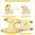 thumbnail image 6 of Dog Harness Backpack Cute Small Dog Vest Harness and Leash Set Plaid Soft Mesh Padded No Pull Puppy Harness Adjustable Cat Harness with Travel Food Carrier Bags for Teacup Extra Small Dog Cat, 6 of 6