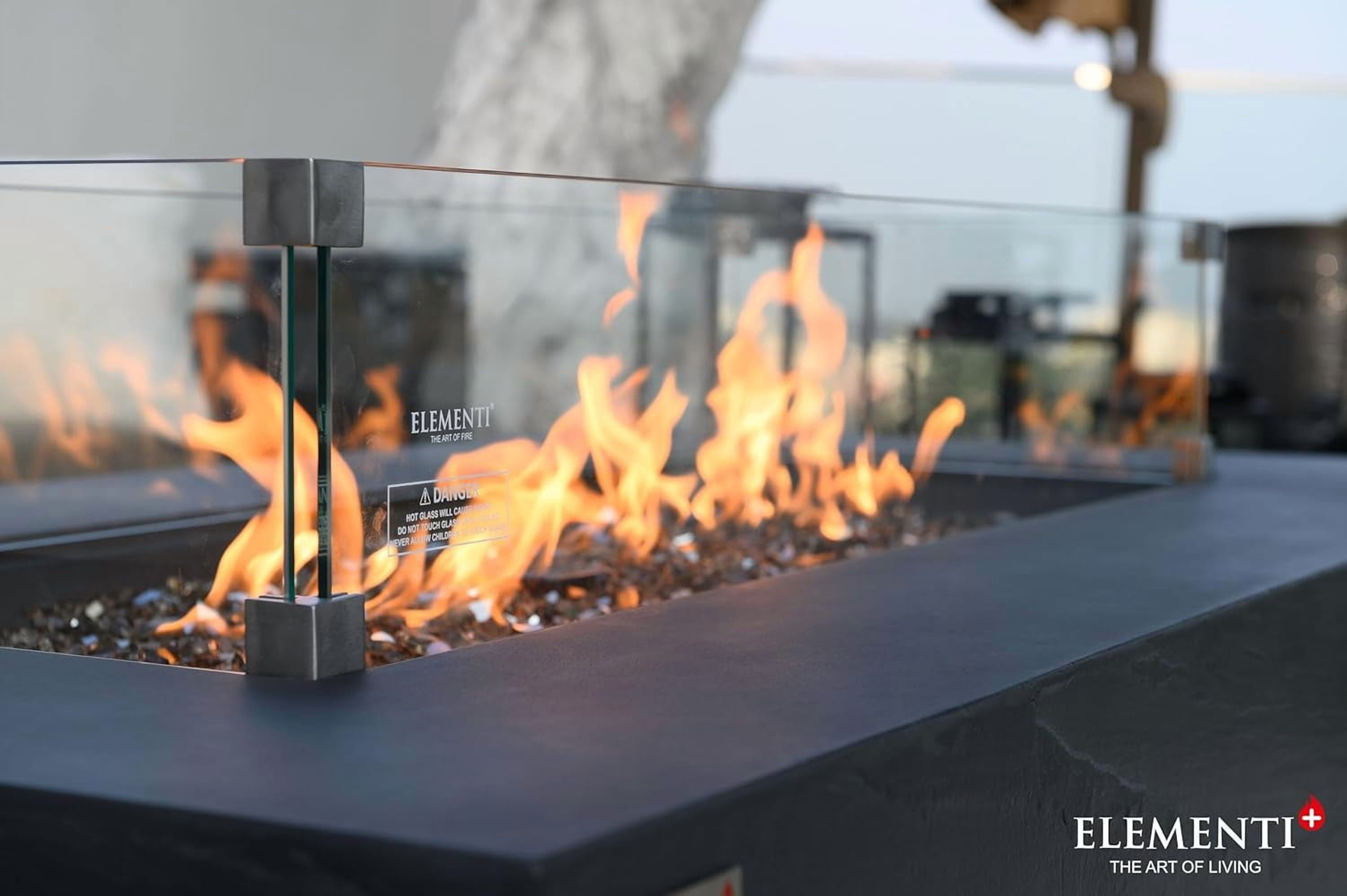 Fire Pit Wind Screen from ELEMENTI | ELEMENTI Plus and MODENO (Wind Screens, Rectangular 40.4" × 15.2" WS - 021)