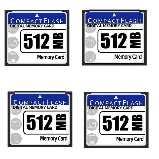 4X Carte Mémoire CompactFlash 512 Mo pour Appareil Photo, Machine Publicitaire, Carte d'Ordinateur Industriel