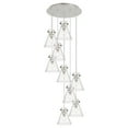 thumbnail image 4 of Innovations Lighting  Newton Cone - 9 Light 8" Cord Hung Multi Pendant - 18" Canopy. Clear/Polished Nickel, 4 of 5