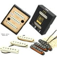 thumbnail image 1 of Tignapoo Vintage Tone Alnico V Single Coil Guitar Pickups - Aged White Cover, 52mm Pole Spacing, Reverse Wound Middle Pickup for Hum Cancelling, Fits Neck/Middle/Bridge Positions, 1 of 6