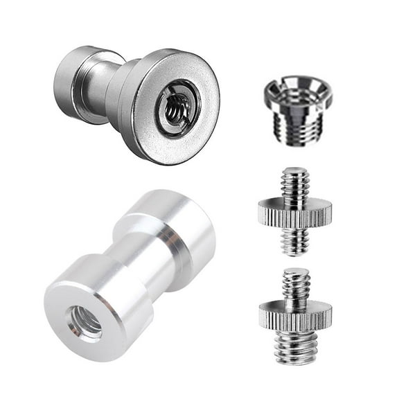 1/4 inch Male to 1/4" 3/8" Male Metal Threaded Screw Adapter Tripod Screw Conve