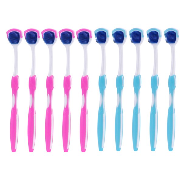 Cepillo De Lengua 10 Uds cepillo de lengua de silicona para raspar el aliento boca fresca suave para suministros de viaje