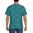 thumbnail image 3 of Vsdgher Funny Cat Blue Print Men's Dry Fit Mesh Athletic Shirts Moisture Wicking Tennis T-Shirt Tops, 3 of 9