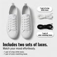 thumbnail image 3 of The Fashion Supply Canvas Shoes for Women, Casual Low Top Lace-Up Womens Shoes Sneakers, Extra Laces (White, 6), 3 of 5