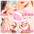 thumbnail image 4 of 60 Pack Pink Makeup Sponge,Happon Round Face Paint Sponge Set,Washable Powder Puff Foundation Sponges for Liquid Makeup Dry and Wet Dual Make up Pads for Adults, 4 of 5