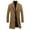 Brown, variant on Mens Peacoat Big and Tall Casual Single Breasted Trench Coats Winter Wool Blend Warm Overcoat Slim Fit Fashion Long Pea Coat with Pockets Green M