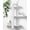 White, variant on Gronda Walnut Floating Shelves for Living Room Bathroom Bedroom, Mid Century Modern Wood Wall Shelves, 3 Tier Adjustable Plant Wall Shelf, 20 Inch