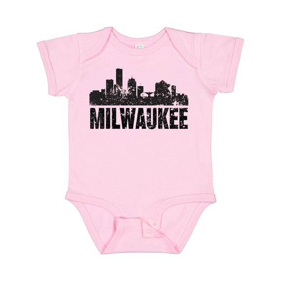 Inktastic Milwaukee Skyline Grunge Boys or Girls Baby Bodysuit
