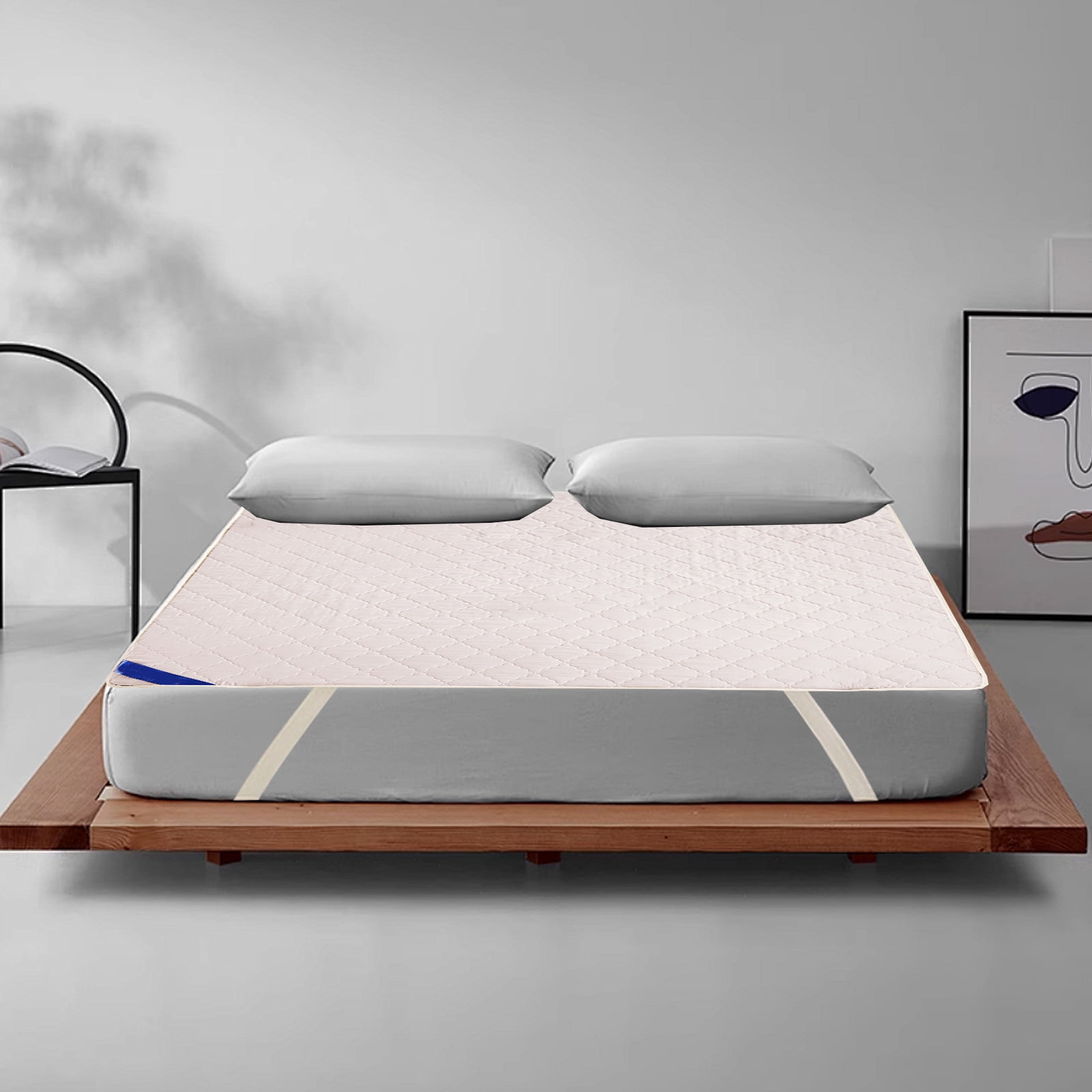 Hmgxay Waterproof Mattress Protector, Cozy Sleep Soft and Breathable Bed Mattress Cover, Dusting Proof Mattress Pad Cover, Fitted Quilted Mattress Cover(59.0x78.7 Inches)