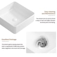 thumbnail image 2 of TICOZE Rectangular 15" Vessel Sink – Striped Design Bathroom Sink with High-Temperature Fired Ceramic Bathroom Sink Construction for Artistic Vanity Sink Installation, 2 of 8