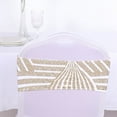 Efavormart 5 Pack Gold Diamond Glitz Sequin White Spandex Chair Sash ...