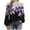 #0299-Purple, variant on Pounoo Boho Tops for Women Floral Colorblock Round Neck Puff Sleeve Plus Size Clothes for Women Tunics Fall Casual Pullover Loose Fit Basic Tshirt Gift