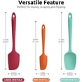 thumbnail image 6 of U-Taste 600°F High Heat Resistant Silicone Spatula Set of 3, BPA-Free Food Grade Kitchen Cooking Baking Mixing One Piece Seamless Flexible Rubber Scraper for Nonstick Cookware (Multicolor), 6 of 10