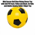 thumbnail image 3 of Mini Soccer Ball Slow Rising Stress Toy with Soft Pu Foam, Yellow and Black, for Kids and Adults Relaxation, Squeeze Toy, 3 of 3