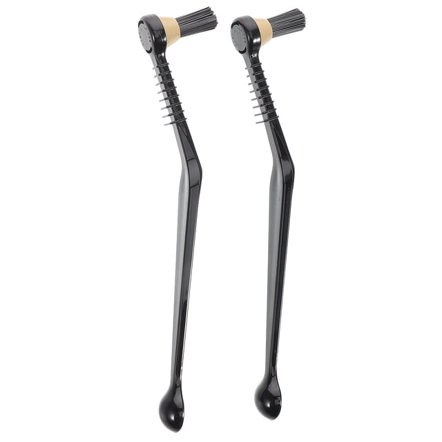 unbranded 2Ud Cepillo Manual Para Limpieza Eficiente De Cafetera Y Molinillo Con Mango Negro
