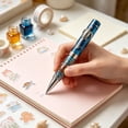 thumbnail image 5 of Linnome Beautiful Ocean Themed Rollerball Pen Vintage 2D Printed Design - Elegant Marine Pattern Writing Pen 2ml Refill - Collectible Sea Life Ballpoint Pen for Office Business Gift, 5 of 7