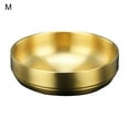 thumbnail image 2 of Joernso Small Dish Double Layers Insulation Stainless Steel Korean Style Anti-scalding Kimchi Bowl Saucer Kitchen Supplies, 2 of 8