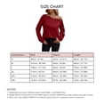 thumbnail image 5 of Jersey de mujer con hombros descubiertos, manga larga, color puro, sudadera, blusa para otoño invierno, rojo vino M, 5 of 5