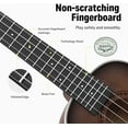 thumbnail image 4 of Donner Concert Ukulele Professional 23 Inch Mahogany Ukulele for Adult Beginner Kid Ukele Bundle with Online Lesson Gig Bag Aquila String Pick Tuner Strap Cloth, 4 of 8